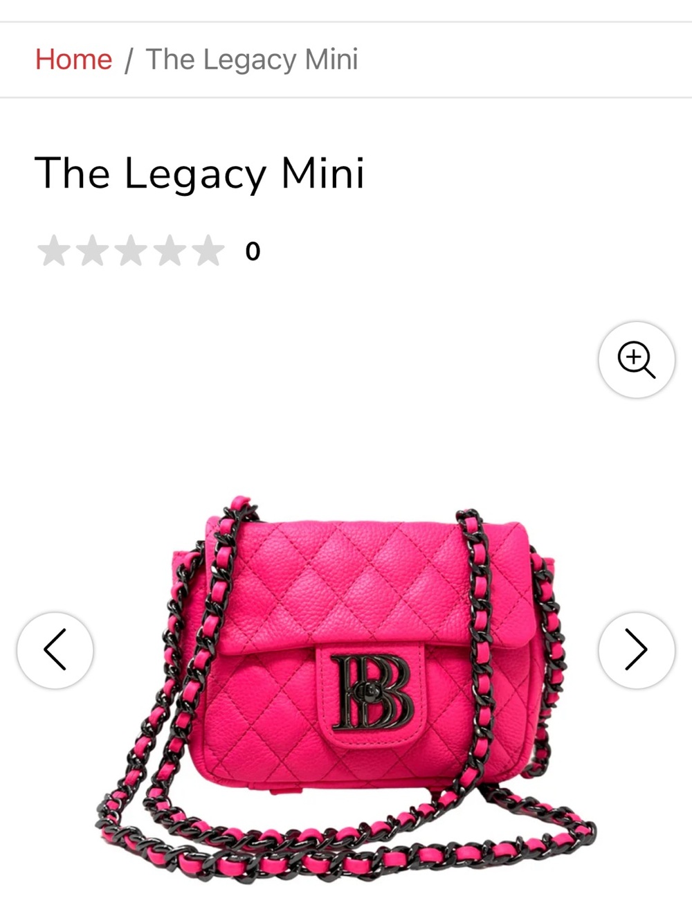 New in BagThe Legacy Mini Quilted Crossbody — Hot Pink